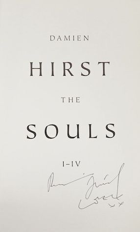 Hirst, Damien - The Souls I-IV. First Edition. 4 plates of coloured foil block prints and 320pp. of (captioned) coloured illus.; coloured pictorial cloth. Other Criteria & Paul Stopler, 2011